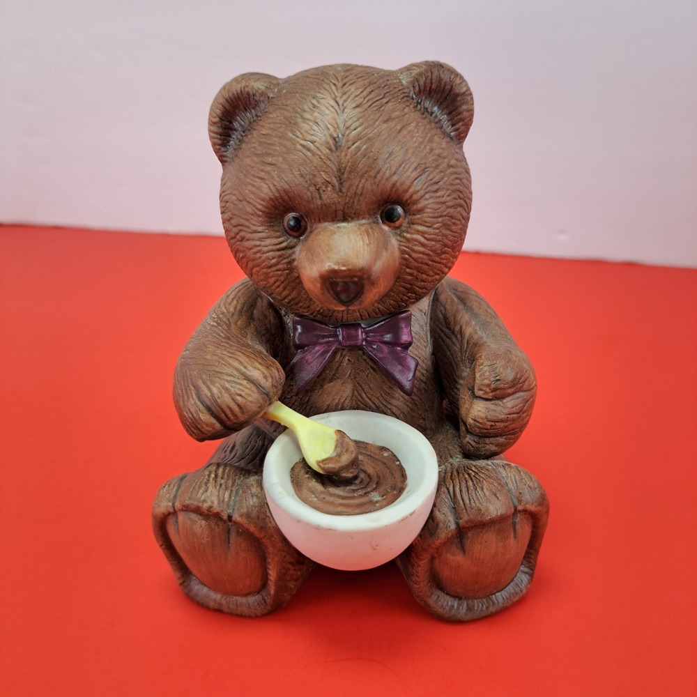 Gund Chocolate Truffle Figurine Unisex OS Brown Excellent 1980s Ceramic Bear
